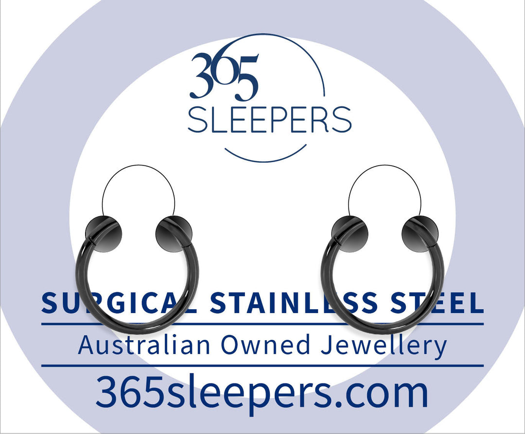 1 Pair 16G Stainless Steel Polished Hinged Hoop Segment Rings Sleeper Earrings 6mm - 16mm
