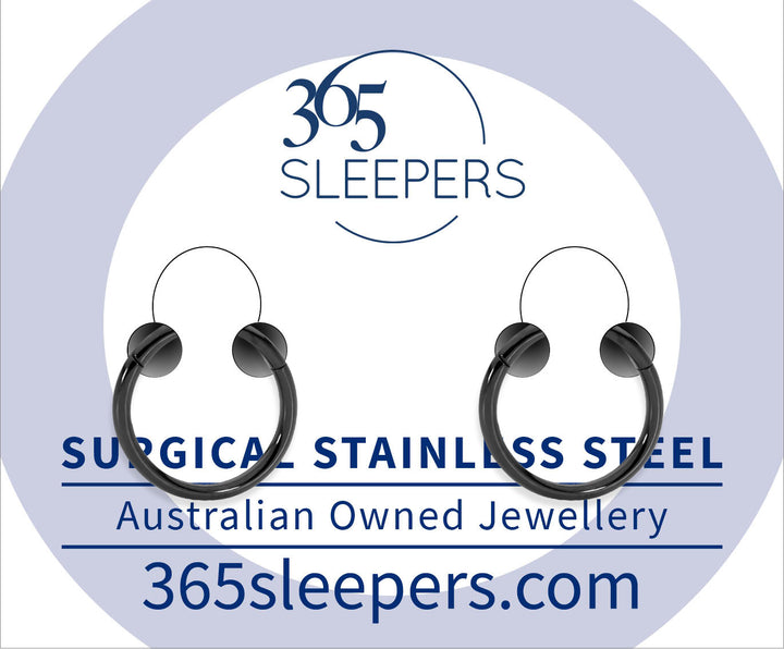 1 Pair 16G Stainless Steel Polished Hinged Hoop Segment Rings Sleeper Earrings 6mm - 16mm