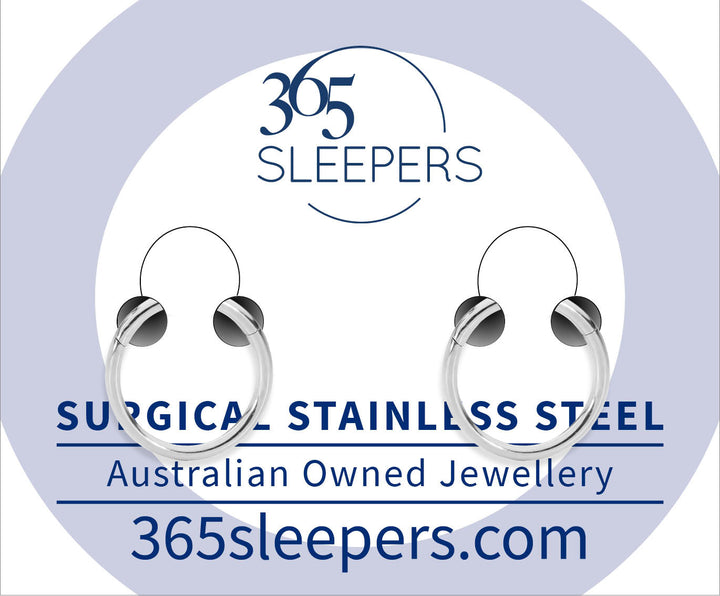 1 Pair 16G Stainless Steel Polished Hinged Hoop Segment Rings Sleeper Earrings 6mm - 16mm