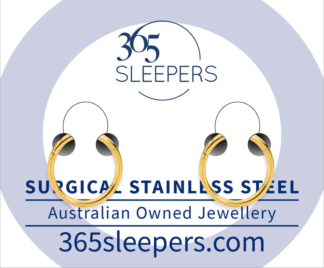 1 Pair 16G Stainless Steel Polished Hinged Hoop Segment Rings Sleeper Earrings 6mm - 16mm