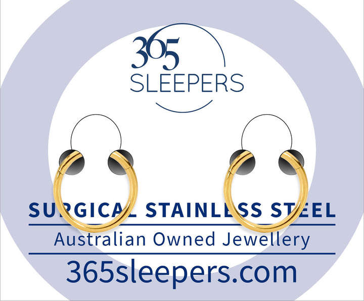 1 Pair 16G Stainless Steel Polished Hinged Hoop Segment Rings Sleeper Earrings 6mm - 16mm