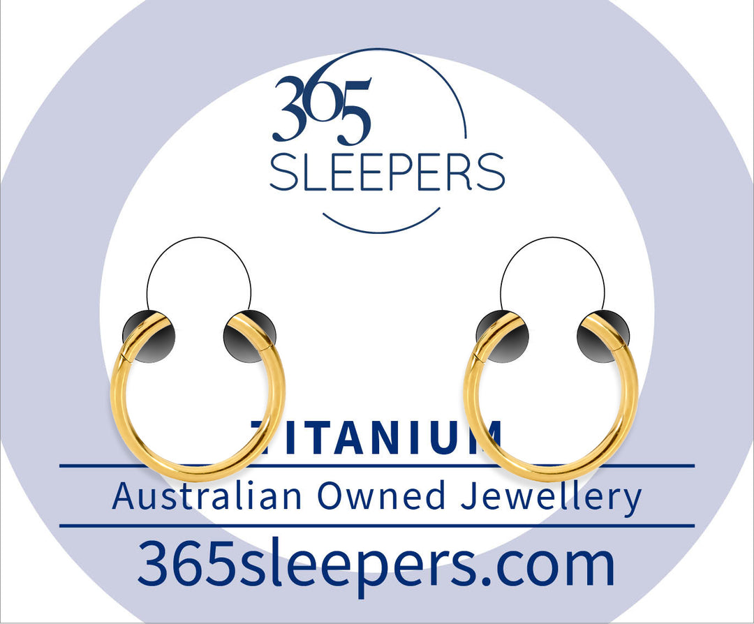 1 Pair 20G (thinnest) Titanium Polished Hinged Hoop Segment Rings Sleeper Earrings 6mm - 10mm