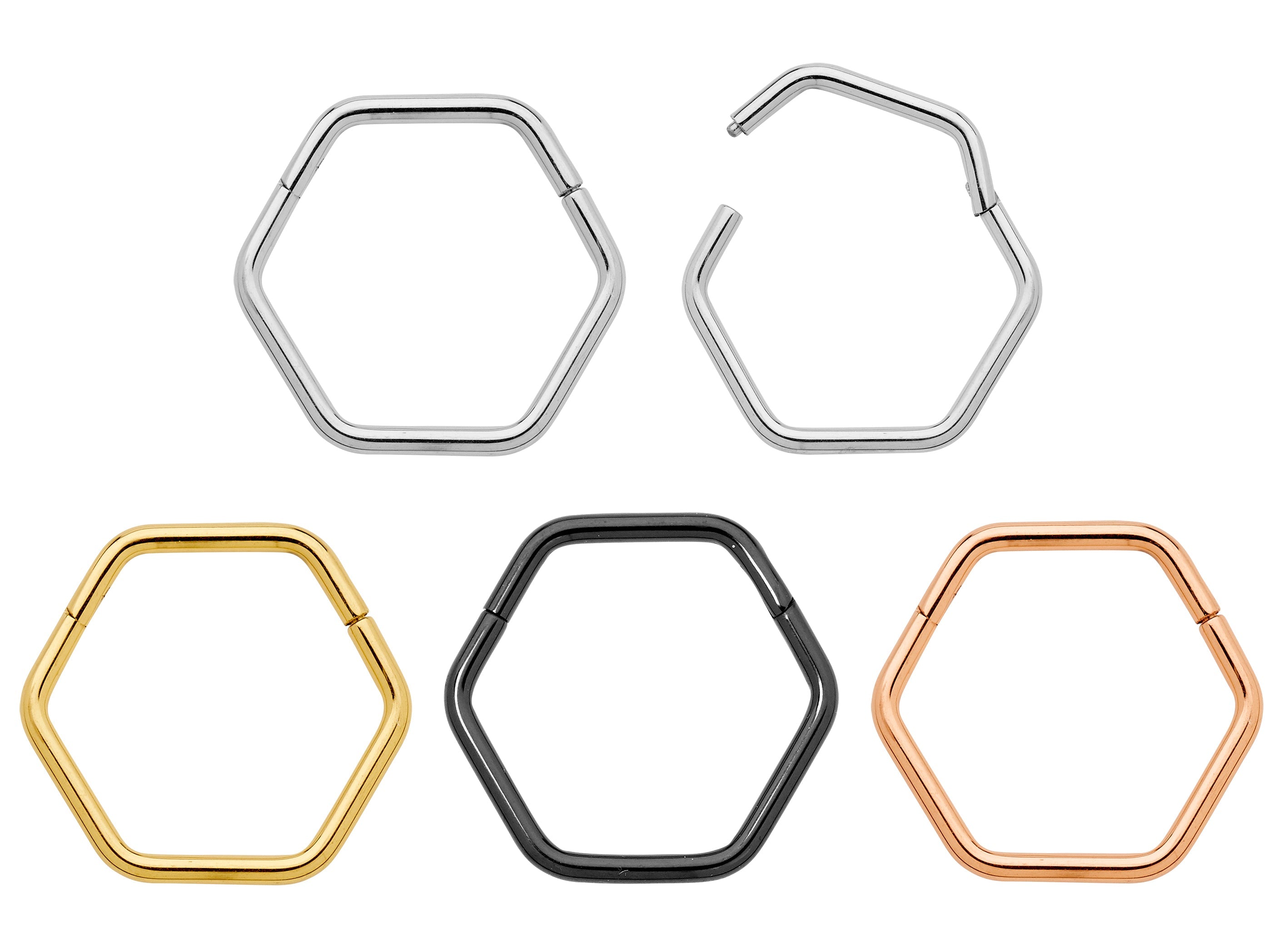 Orecchino A Cerchio In Titanio G23 | Piercing Unisex Per Setto, Trago O Orecchio | Anello Segmentato 8mm