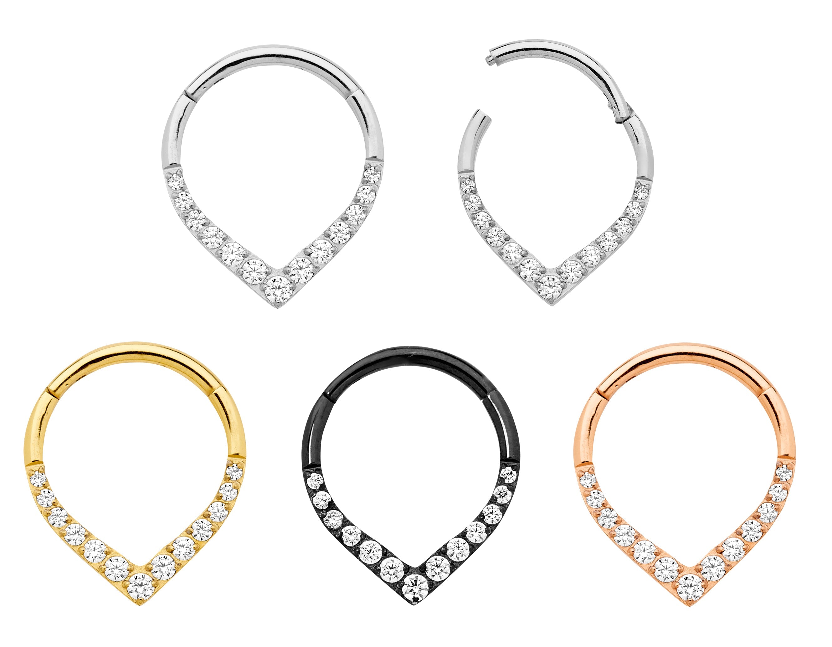 14G 7mm) Titanium BCR Kogelsluiting Septum Scharnierende segment Neus Lip Ring Hoepel Unisex Oorbellen Lichaamspiercing Sieraden