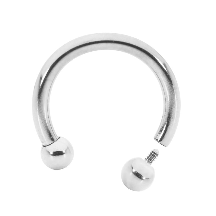 1 Stück Edelstahl 16G 14G 12G 10G Circular Barbell Hufeisen-Piercing mit Innengewinde 6mm - 12mm