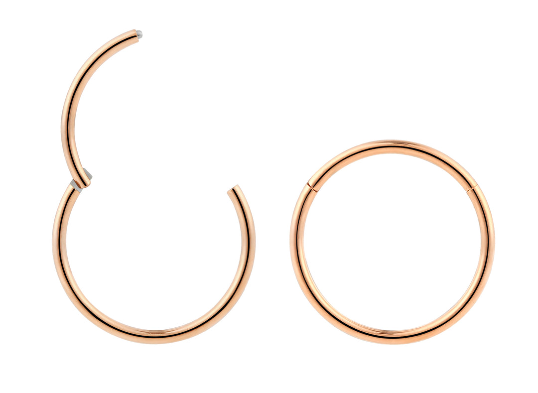 1 Pair 20G (thinnest) Stainless Steel Polished Hinged Hoop Segment Rings Sleeper Earrings 6mm - 10mm