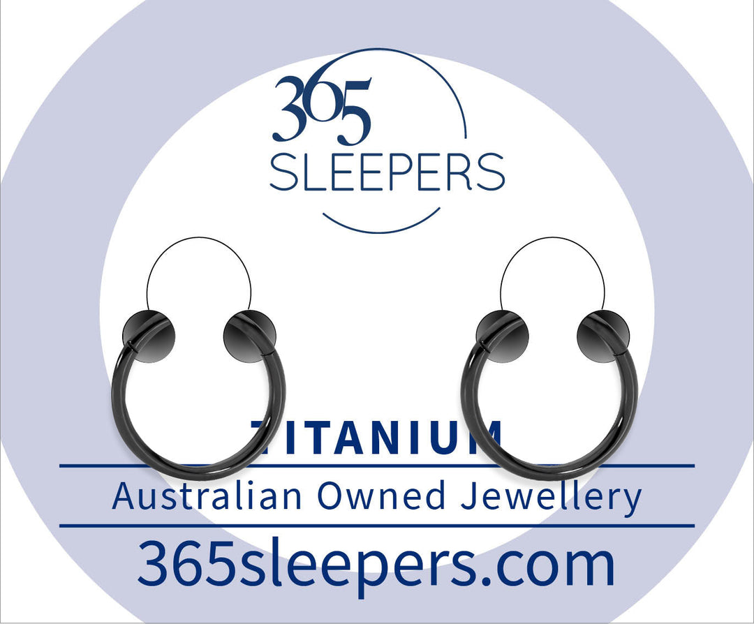1 Pair 14G (thickest) Titanium Polished Hinged Hoop Segment Rings Sleeper Earrings