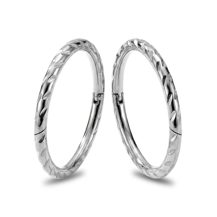Solid Sterling Silver Cut Twist Sleeper Earrings | Handmade in Australia | 1 Pair