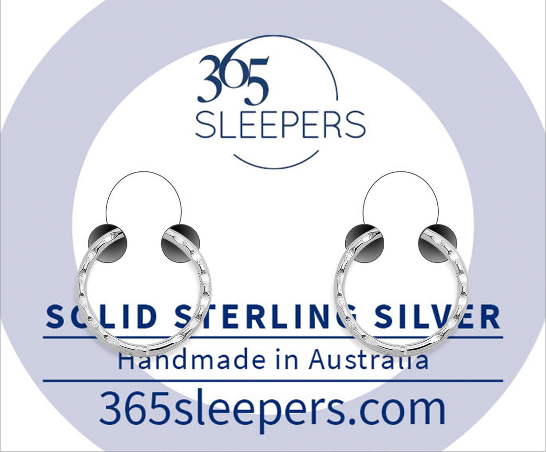 Sterling silver faceted sleeper Sterling silver faceted sleeper