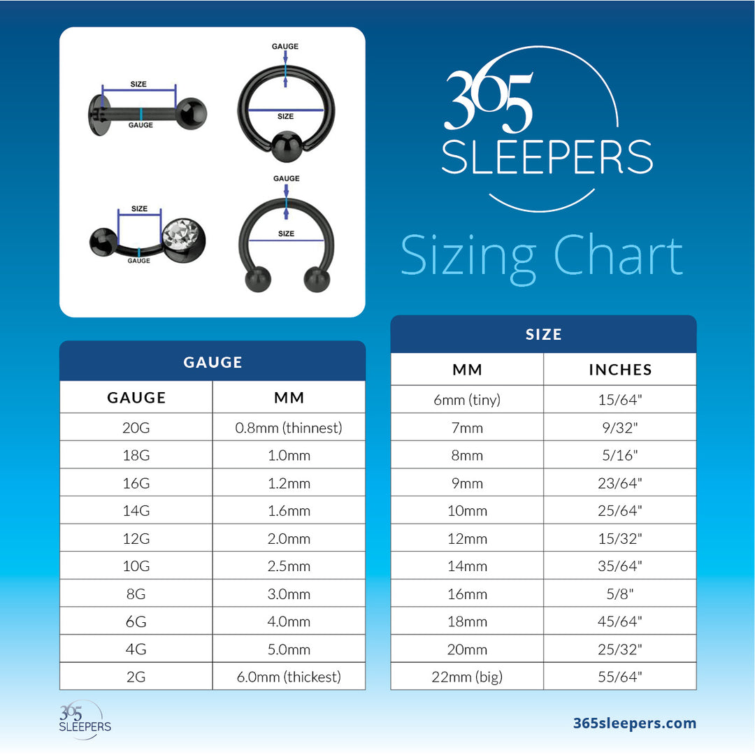 Barbell Regular Piercing Gauge Stainless Steel Straight Barbell 12