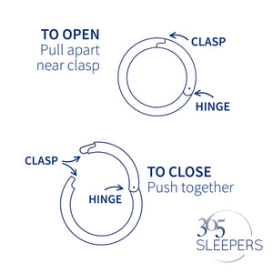 1 Piece 14G Stainless Steel Polished Hinged Hoop Segment Ring Piercing Earring Body Jewellery