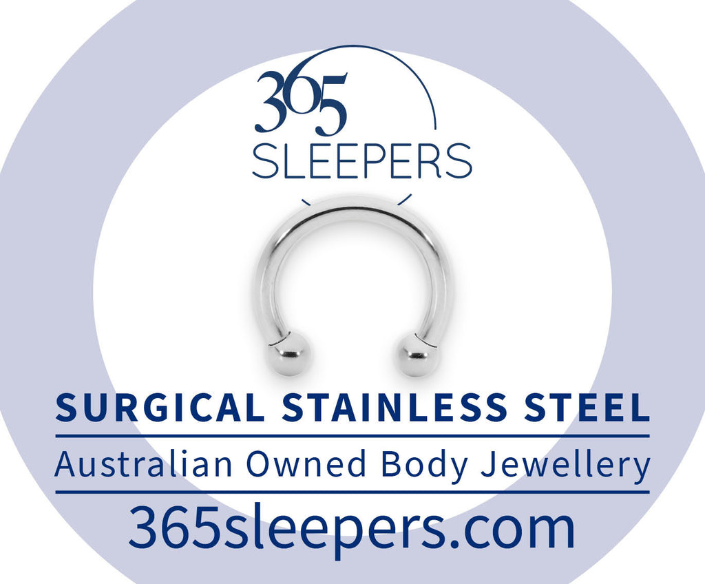 1 Piece Stainless Steel 16G 14G 12G 10G Internally Threaded Circular Barbell Horseshoe Bar Piercing