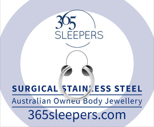 1 Piece 6G (thickest) Stainless Steel Polished Hinged Hoop Segment Ring Piercing Earring