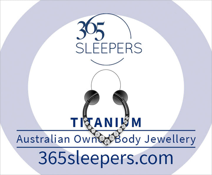 1 Piece 16G Titanium Gem Tear Drop Pear Shape Hinged Hoop Segment Ring Sleeper Earring Body Piercing