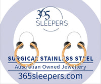 1 Pair 16G Stainless Steel Gem Hinged Hoop Segment Rings Sleeper Earrings