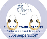 1 Pair 16G Stainless Steel Twist Hinged Hoop Segment Rings Sleeper Earrings