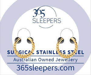 1 Pair 16G Stainless Steel Twist Hinged Hoop Segment Rings Sleeper Earrings