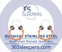 1 Pair 16G Stainless Steel Chain Link Hinged Hoop Segment Rings Sleeper Earrings