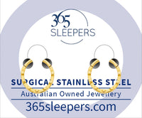 1 Pair 16G Stainless Steel Cross Hinged Hoop Segment Rings Sleeper Earrings