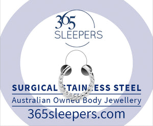 1 Piece 16G Stainless Steel Twist Hinged Hoop Segment Ring Piercing Earring