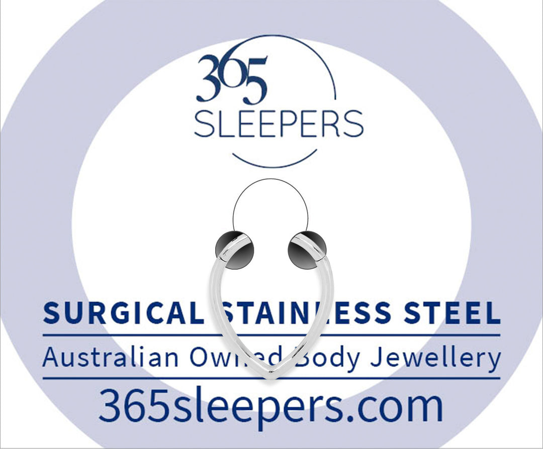 1 Piece 16G Stainless Steel Tear Drop Pear Shape Hinged Hoop Segment Ring Piercing Earring