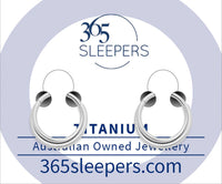 1 Pair 16G Titanium Double Twist Gem Hinged Hoop Segment Rings Sleeper Earrings