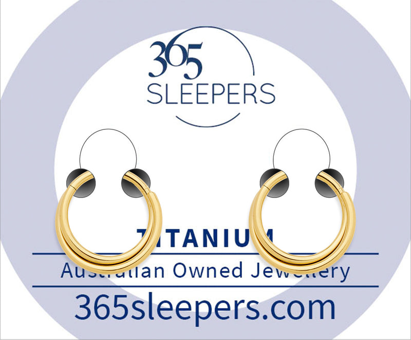 1 Pair 16G Titanium Double Twist Gem Hinged Hoop Segment Rings Sleeper Earrings