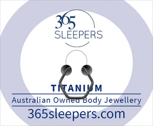 1 Piece 18G Titanium Hexagonal Hinged Hoop Segment Ring Sleeper Earring Body Piercing