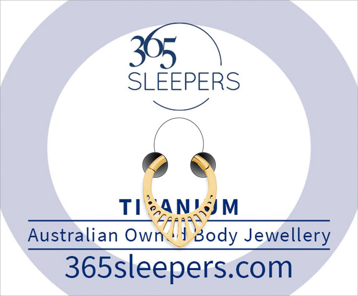1 Piece 16G Titanium Tear Drop Hinged Hoop Segment Ring Sleeper Earring Body Piercing