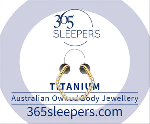 1 Piece 16G Titanium Gem Hexagonal Hinged Hoop Segment Ring Sleeper Earring Body Piercing