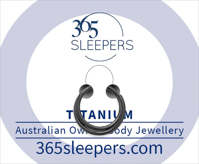 1 Piece 16G Titanium Double Twist Gem Hinged Hoop Segment Ring Sleeper Earring