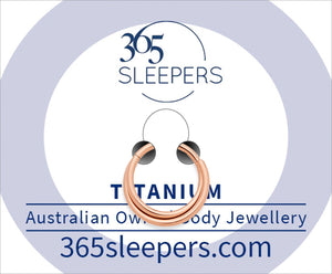 1 Piece 16G Titanium Double Twist Gem Hinged Hoop Segment Ring Sleeper Earring