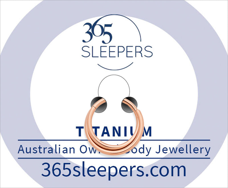 1 Piece 16G Titanium Double Twist Gem Hinged Hoop Segment Ring Sleeper Earring