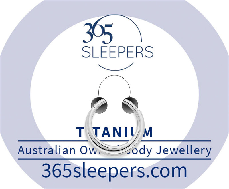 1 Piece 16G Titanium Double Twist Gem Hinged Hoop Segment Ring Sleeper Earring