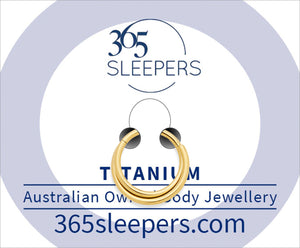 1 Piece 16G Titanium Double Twist Gem Hinged Hoop Segment Ring Sleeper Earring