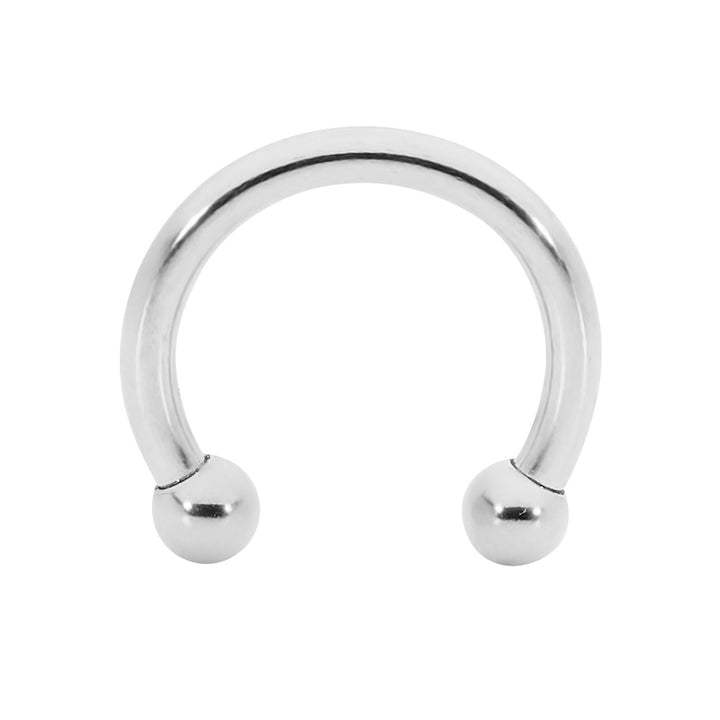 1 Piece Stainless Steel 16G 14G 12G 10G Internally Threaded Circular Barbell Horseshoe Bar Piercing 6mm - 12mm