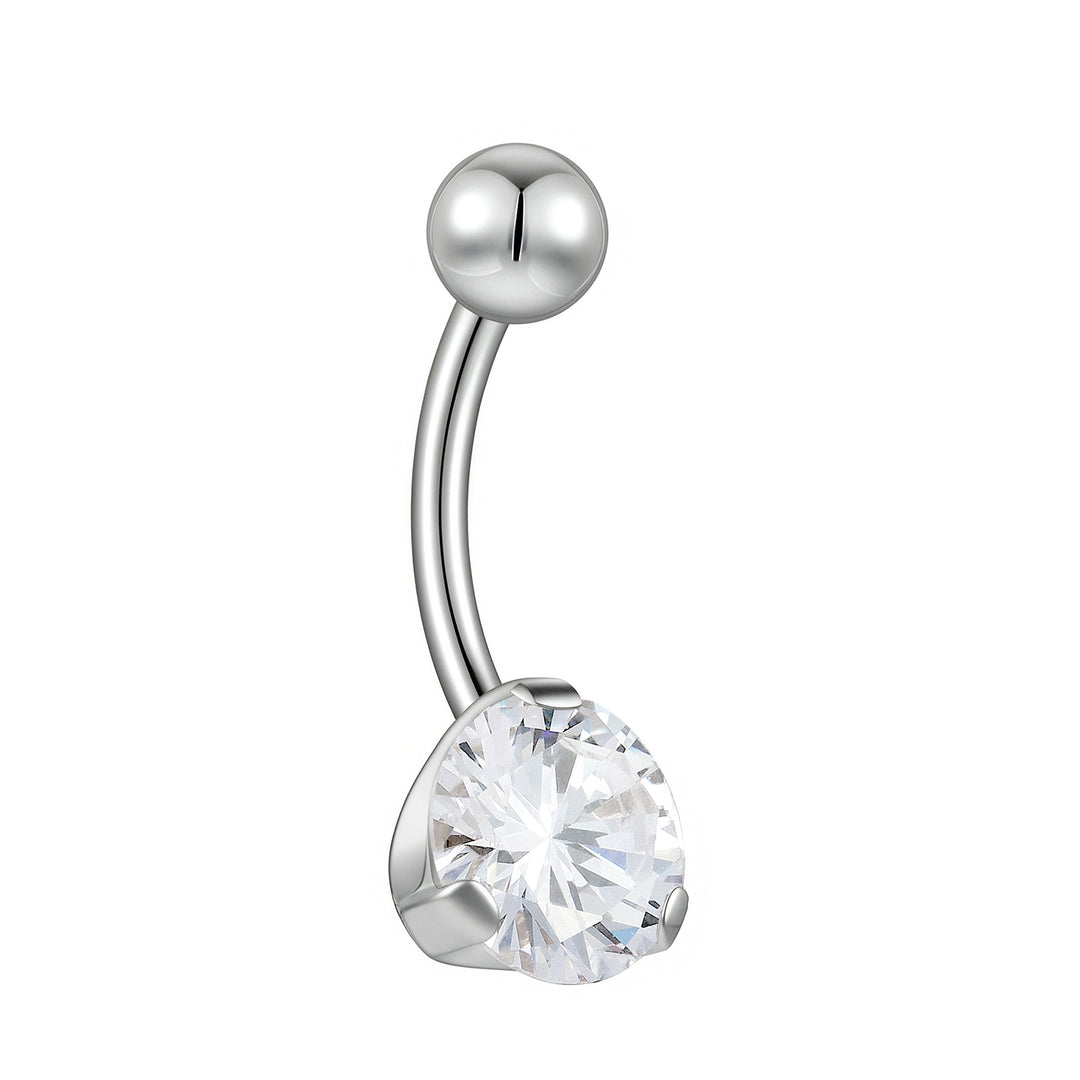 Piercing para ombligo de titanio G23 con gema 365 SLEEPERS, con rosca interna, de 8 mm, 10 mm, 12 mm y 14 mm, 14 g.