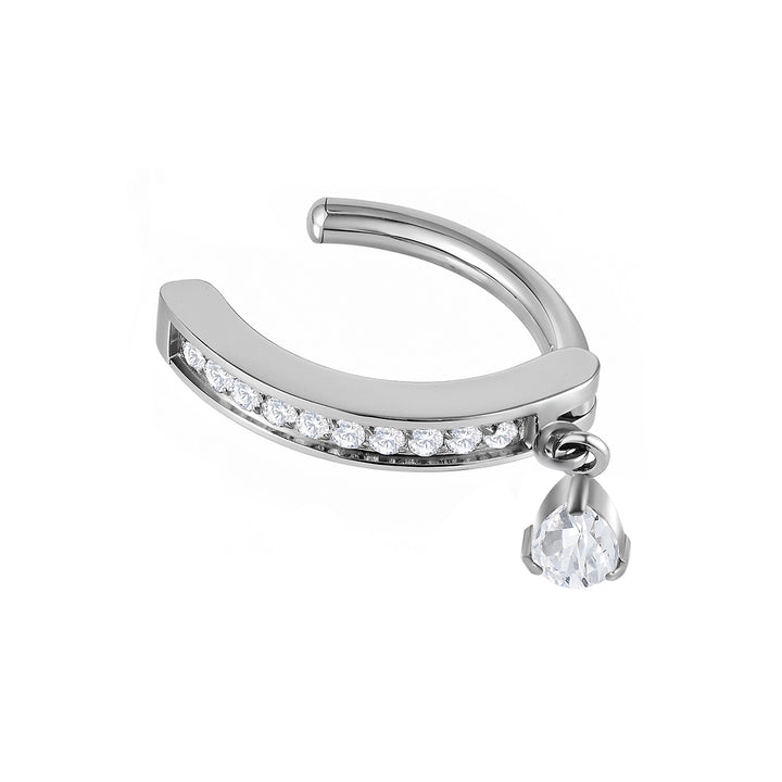 365 SLEEPERS Bauchnabelpiercing aus Titan mit Edelsteinen, G23, mit Innengewinde, 8 mm, 10 mm, 12 mm, 14 mm, 14G