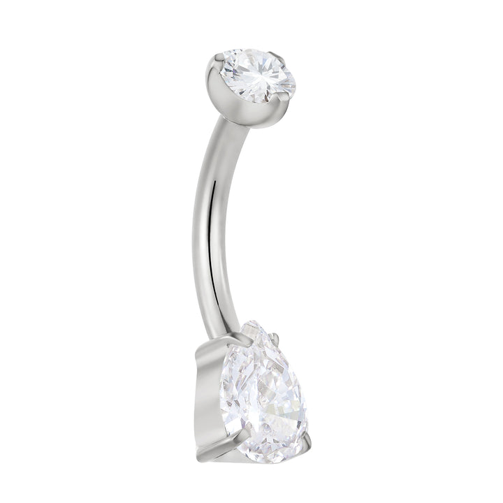 365 SLEEPERS Bauchnabelpiercing aus Titan mit Edelsteinen, G23, mit Innengewinde, 8 mm, 10 mm, 12 mm, 14 mm, 14G