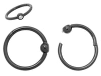 1 Pair 18G Titanium Gem Ball Closure Ring BCR Hinged Hoop Segment Rings Sleeper Earrings