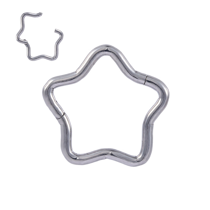 1 Paar 16G Titan 8mm - 12mm Doppelpfeil Scharnier Creolen Segmentringe Sleeper Ohrringe
