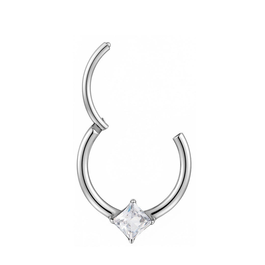 1 Paar 16G Titan 8mm - 12mm Doppelpfeil Scharnier Creolen Segmentringe Sleeper Ohrringe