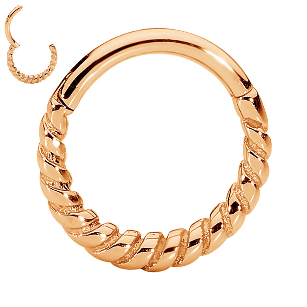 2 Pieces Surgical Steel 16G Twist Hinged Hoop Segment Rings Sleeper Earrings 8mm - 10mm