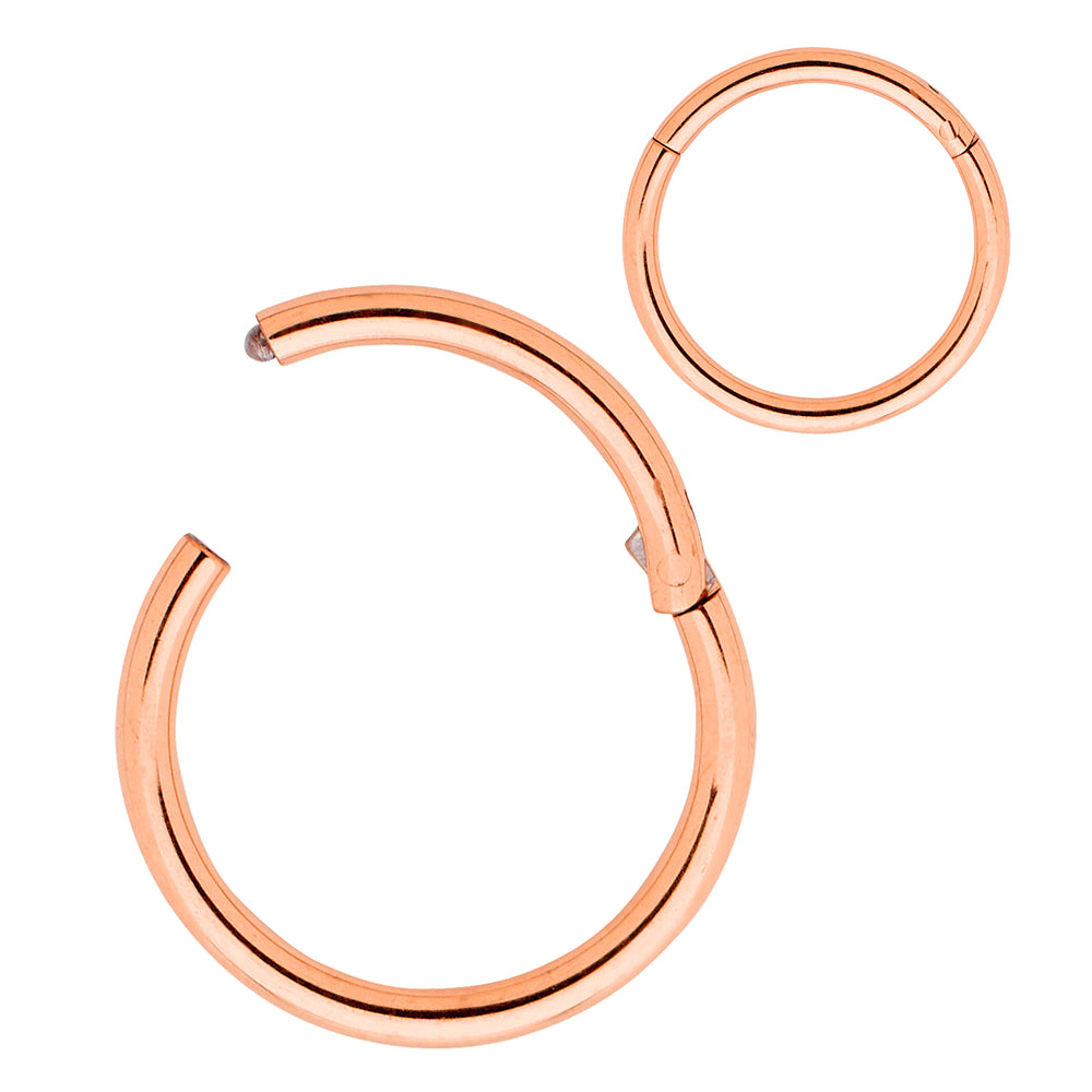 1 Piece 8G Stainless Steel Polished Hinged Hoop Segment Ring Piercing Earring