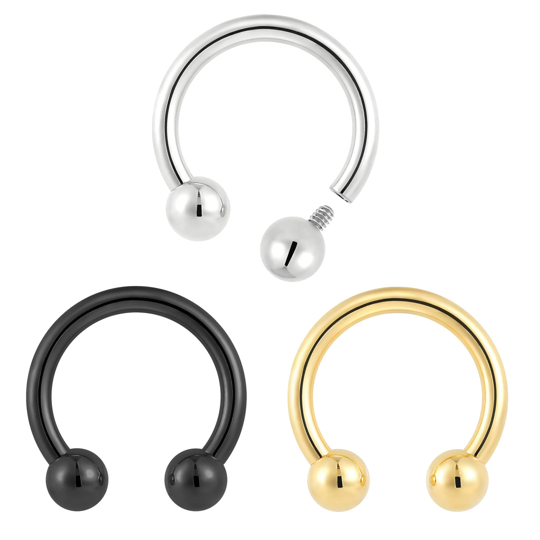 Piece G23 Titanium Internally Threaded Circular Barbell