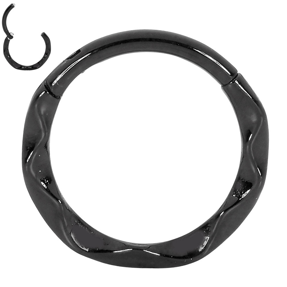 1 par de aros con segmentos de bisagra y giro de acero inoxidable de 16 g para dormir