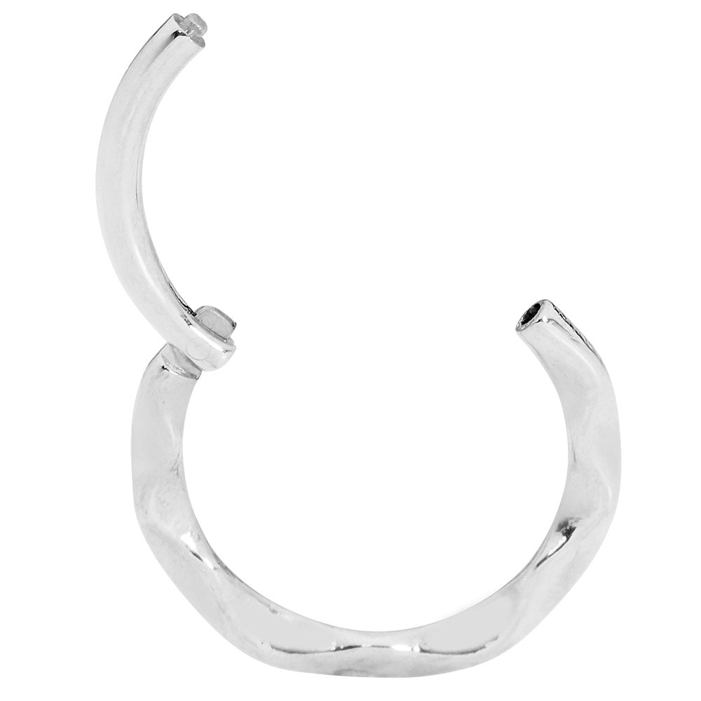 1 par de aros con segmentos de bisagra y giro de acero inoxidable de 16 g para dormir