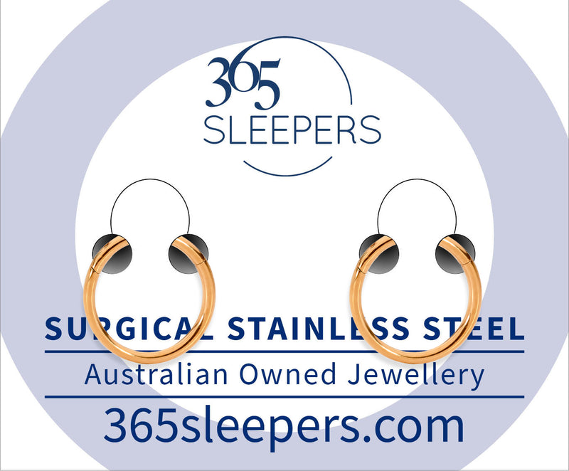 1 Pair 16G Stainless Steel Polished Hinged Hoop Segment Rings Sleeper Earrings