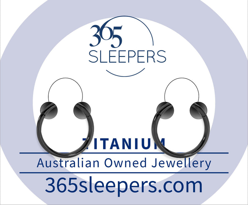 1 Pair 16G (thickest) Titanium Polished Hinged Hoop Segment Rings Sleeper Earrings
