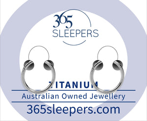 1 Pair 18G Titanium Polished Hinged Hoop Segment Rings Sleeper Earrings